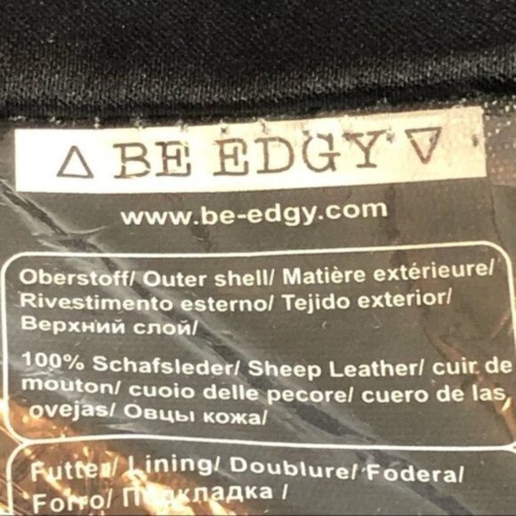 Be Edgy Sheepskin Leather Moto Jacket- Size Small - Picture 15 of 16